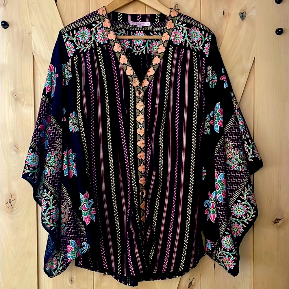 Calypso St. Barth Cotton Button Down  Blouse Top XS